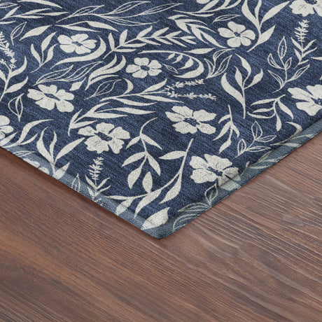 Dalyn Soft Essentials SE4 Navy Rug corner detail
