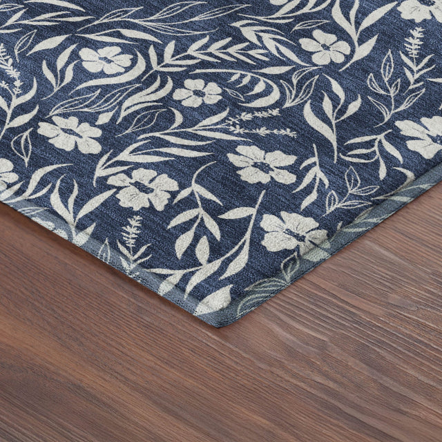 Dalyn Soft Essentials SE4 Navy Rug corner detail