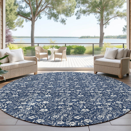 Dalyn Soft Essentials SE4 Navy Rug outdoor lifestyle image