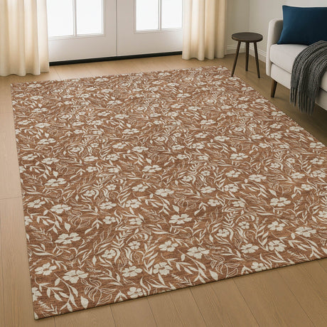 Dalyn Soft Essentials SE4 Paprika Rug shown in a room