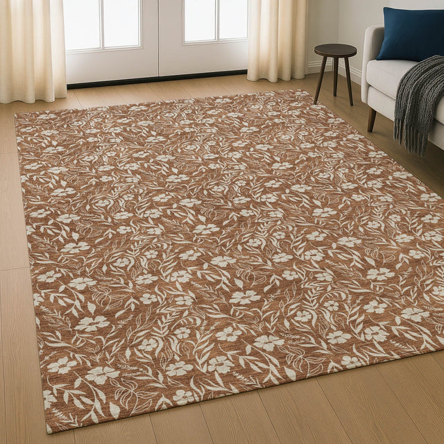Dalyn Soft Essentials SE4 Paprika Rug shown in a room