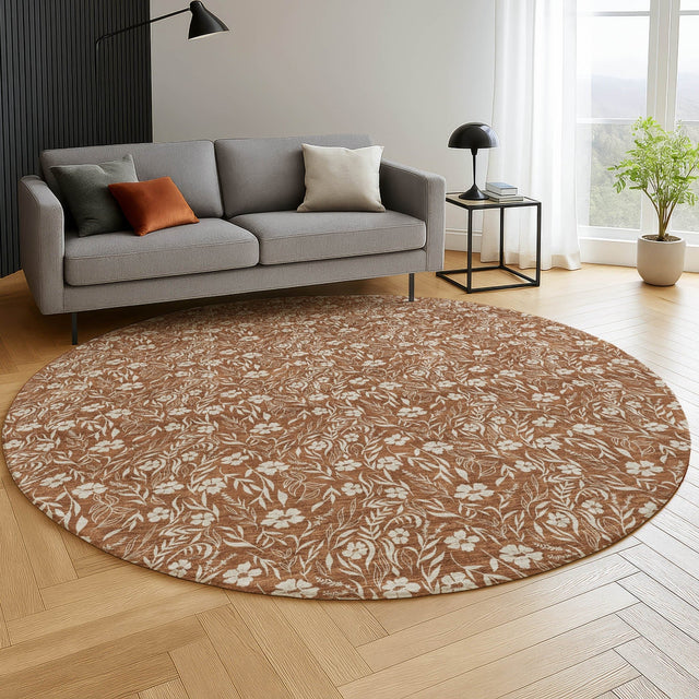 Dalyn Soft Essentials SE4 Paprika Rug shown in a room