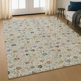Dalyn Soft Essentials SE4 Pearl Rug shown in a room