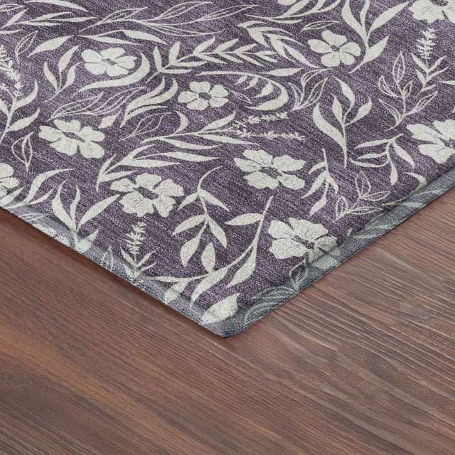 Dalyn Soft Essentials SE4 Purple Rug corner detail