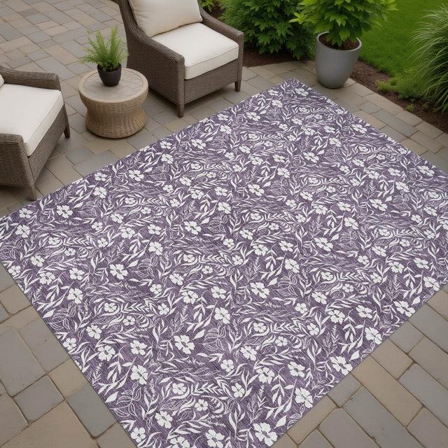Dalyn Soft Essentials SE4 Purple Rug outdoor lifestyle image