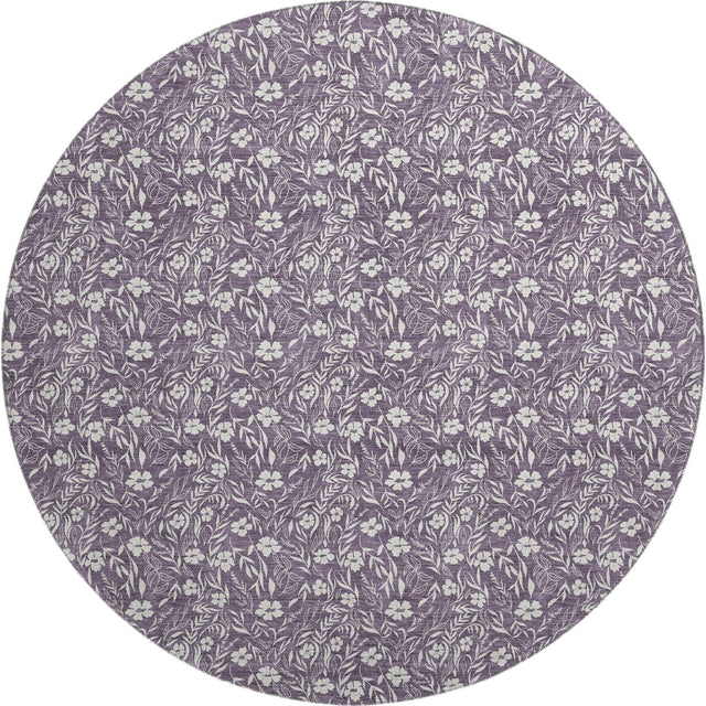 Dalyn Soft Essentials SE4 Purple Rug round rug
