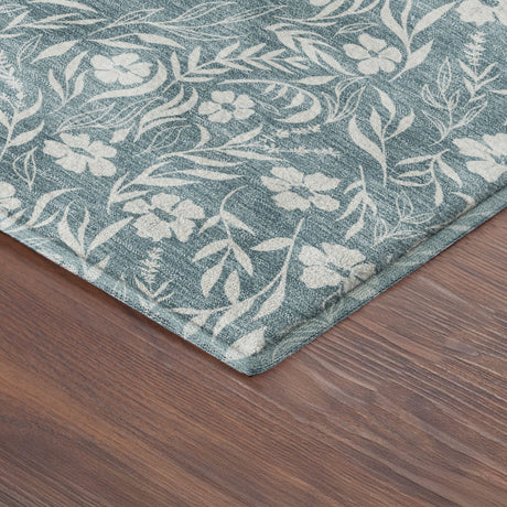 Dalyn Soft Essentials SE4 Teal Rug corner detail