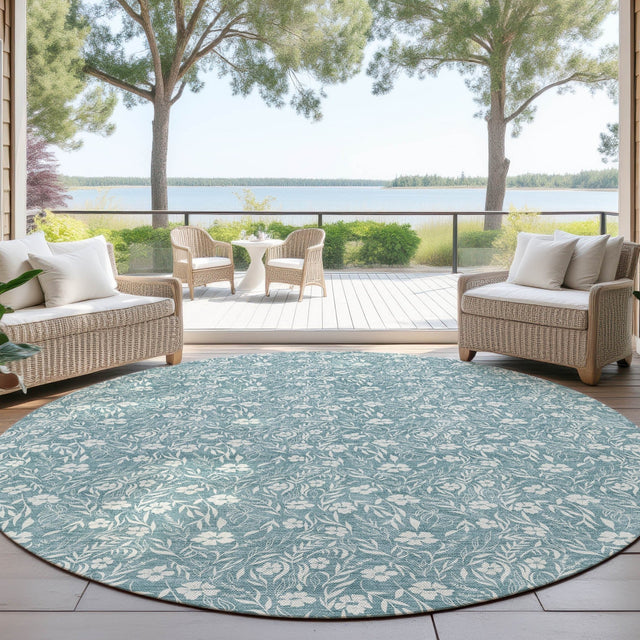 Dalyn Soft Essentials SE4 Teal Rug outdoor lifestyle image