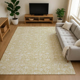 Dalyn Soft Essentials SE4 Wheat Rug shown in a room