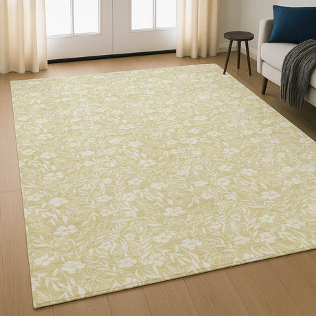 Dalyn Soft Essentials SE4 Wheat Rug shown in a room