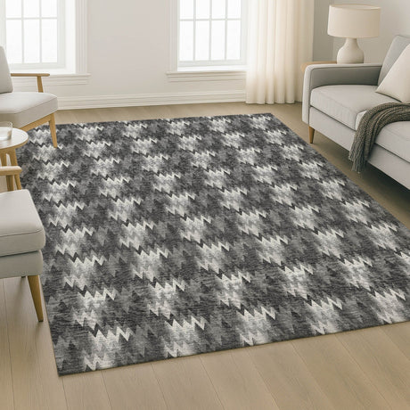 Dalyn Soft Essentials SE5 Black Rug shown in a room