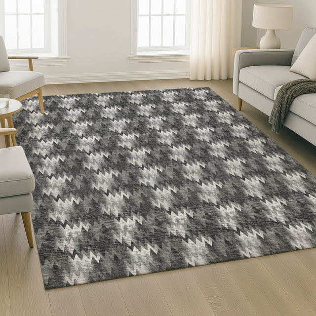 Dalyn Soft Essentials SE5 Black Rug shown in a room