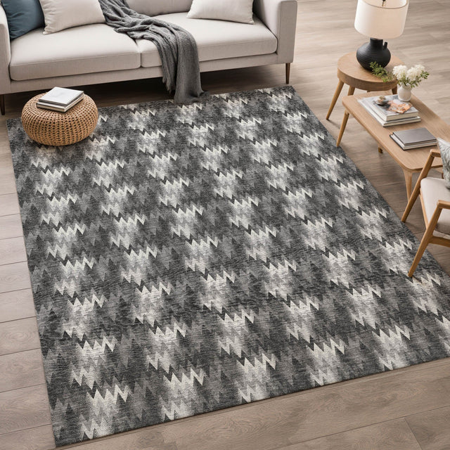 Dalyn Soft Essentials SE5 Black Rug shown in a room