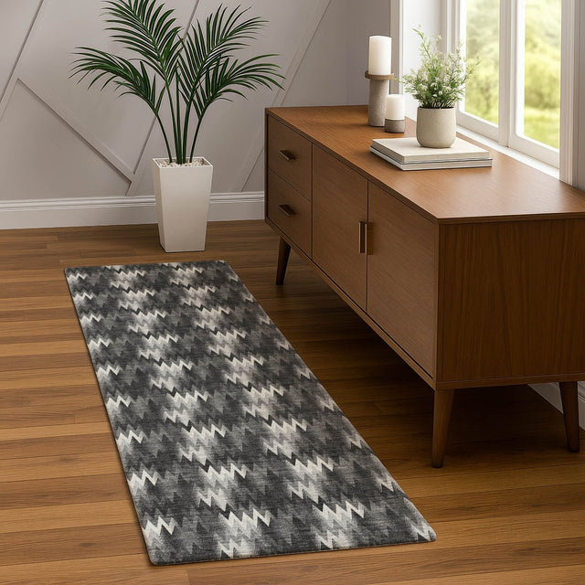 Dalyn Soft Essentials SE5 Black Rug shown in a room