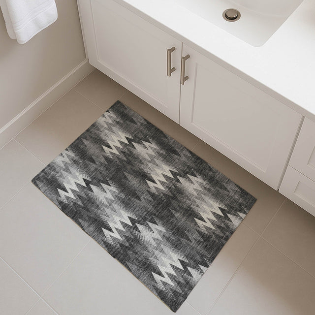 Dalyn Soft Essentials SE5 Black Rug shown in a room