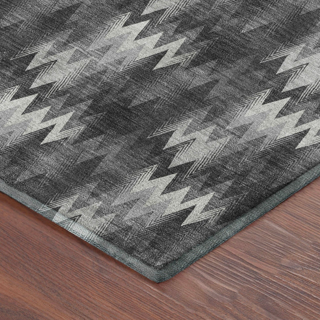 Dalyn Soft Essentials SE5 Black Rug corner detail