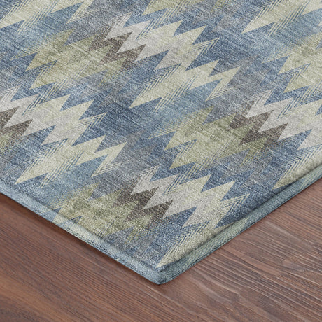 Dalyn Soft Essentials SE5 Blue Rug corner detail