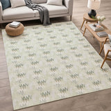 Dalyn Soft Essentials SE5 Celery Rug shown in a room