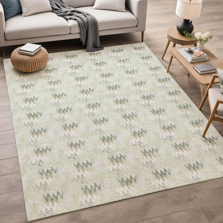 Dalyn Soft Essentials SE5 Celery Rug shown in a room