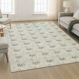 Dalyn Soft Essentials SE5 Celery Rug shown in a room