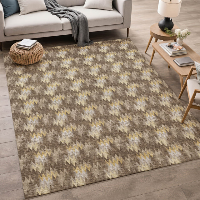 Dalyn Soft Essentials SE5 Chocolate Rug shown in a room