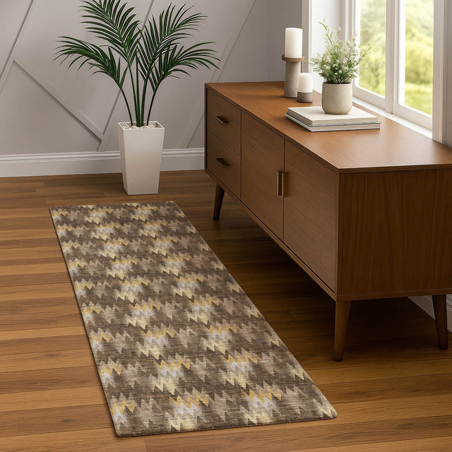 Dalyn Soft Essentials SE5 Chocolate Rug shown in a room