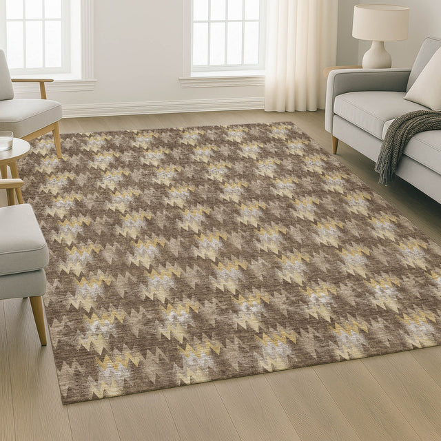 Dalyn Soft Essentials SE5 Chocolate Rug shown in a room