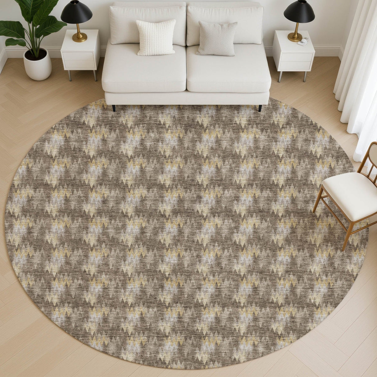 Dalyn Soft Essentials SE5 Chocolate Rug shown in a room