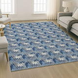 Dalyn Soft Essentials SE5 Denim Rug shown in a room