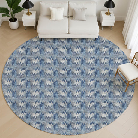 Dalyn Soft Essentials SE5 Denim Rug shown in a room