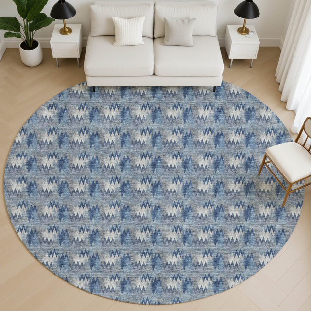 Dalyn Soft Essentials SE5 Denim Rug shown in a room