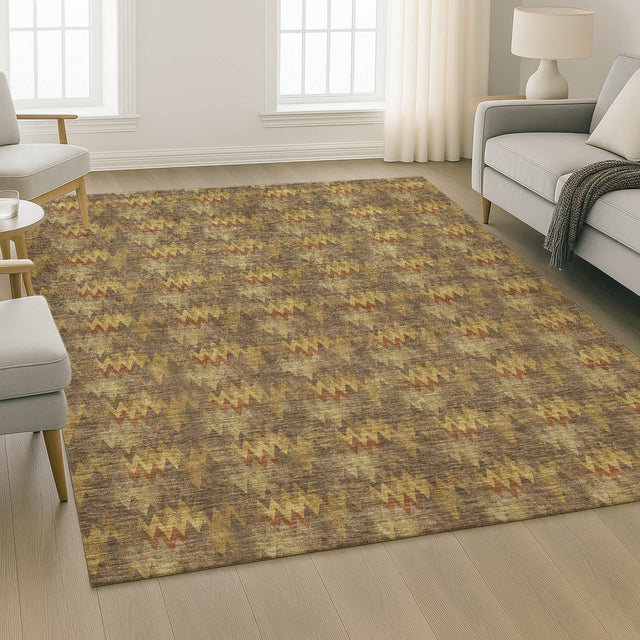 Dalyn Soft Essentials SE5 Earth Rug shown in a room
