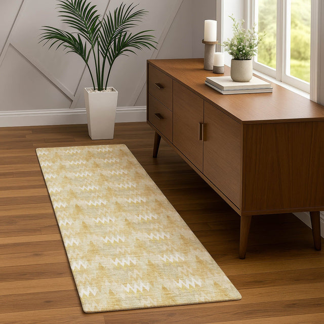 Dalyn Soft Essentials SE5 Gold Rug shown in a room