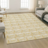 Dalyn Soft Essentials SE5 Gold Rug shown in a room