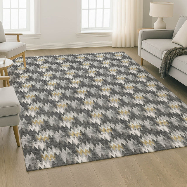 Dalyn Soft Essentials SE5 Graphite Rug shown in a room
