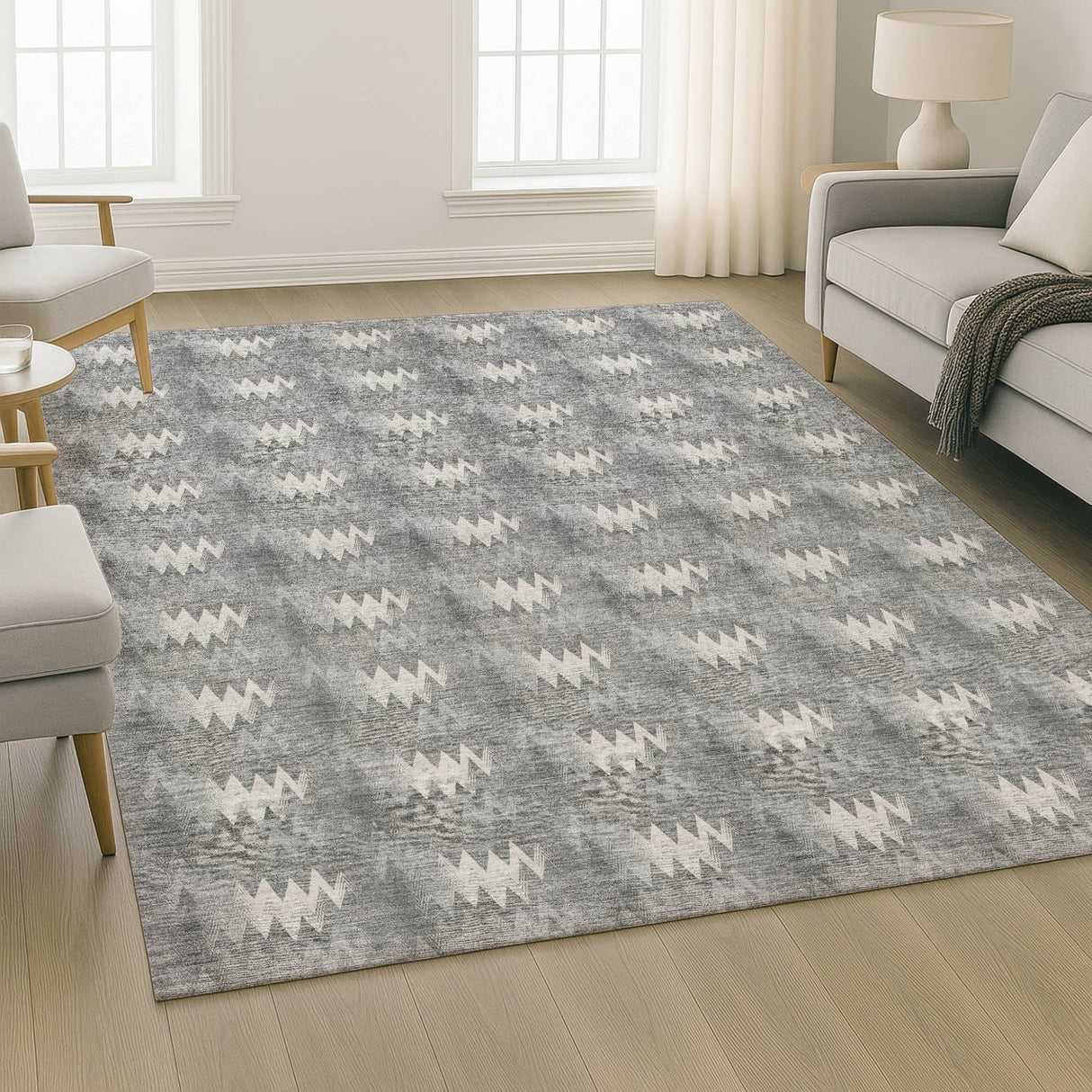 Dalyn Soft Essentials SE5 Gray Rug shown in a room