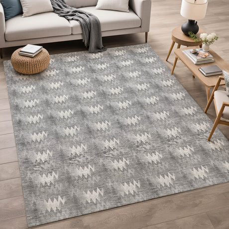 Dalyn Soft Essentials SE5 Gray Rug shown in a room