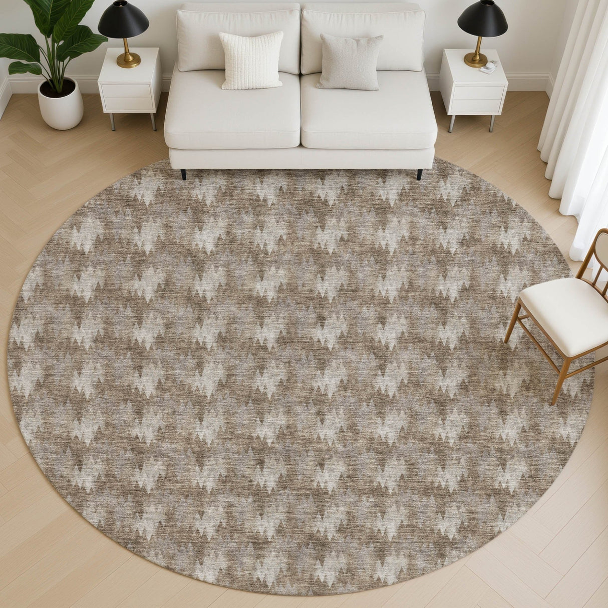 Dalyn Soft Essentials SE5 Mocha Rug shown in a room