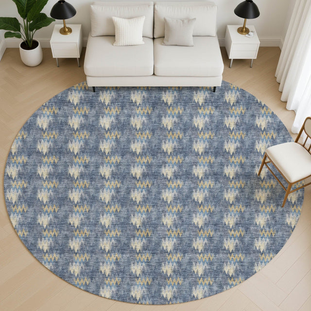 Dalyn Soft Essentials SE5 Navy Rug shown in a room