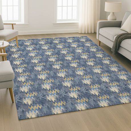Dalyn Soft Essentials SE5 Navy Rug shown in a room