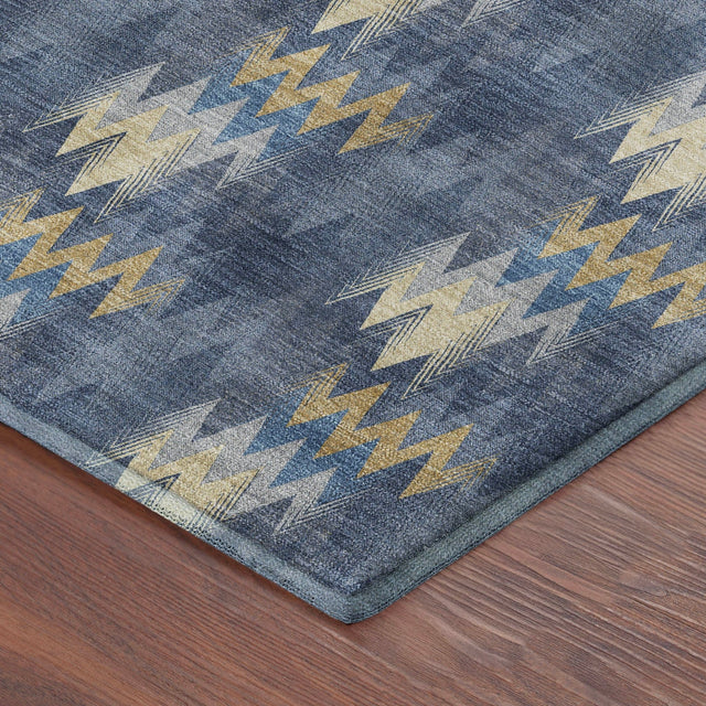 Dalyn Soft Essentials SE5 Navy Rug corner detail