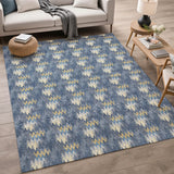 Dalyn Soft Essentials SE5 Navy Rug shown in a room