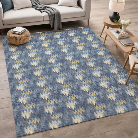Dalyn Soft Essentials SE5 Navy Rug shown in a room