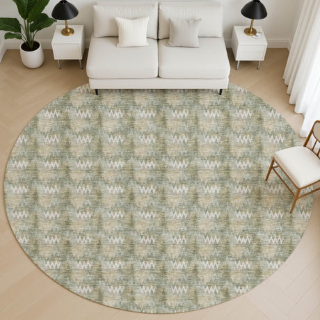 Dalyn Soft Essentials SE5 Olive Rug shown in a room