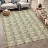 Dalyn Soft Essentials SE5 Olive Rug shown in a room