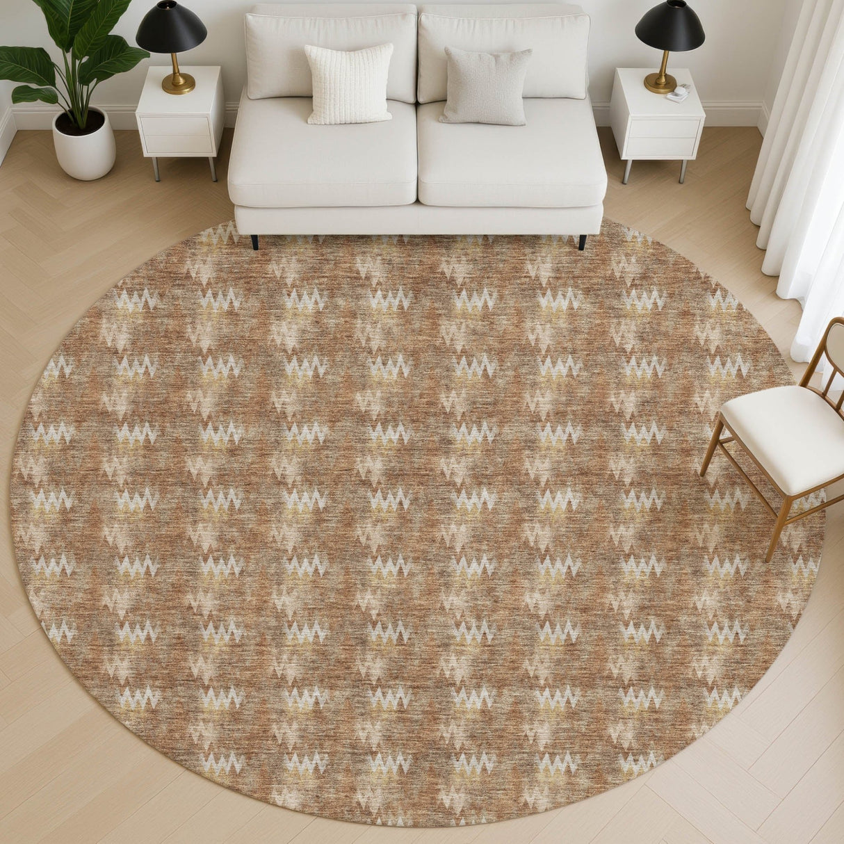 Dalyn Soft Essentials SE5 Paprika Rug shown in a room