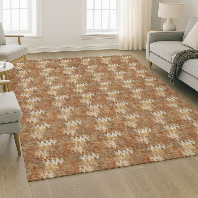 Dalyn Soft Essentials SE5 Paprika Rug shown in a room