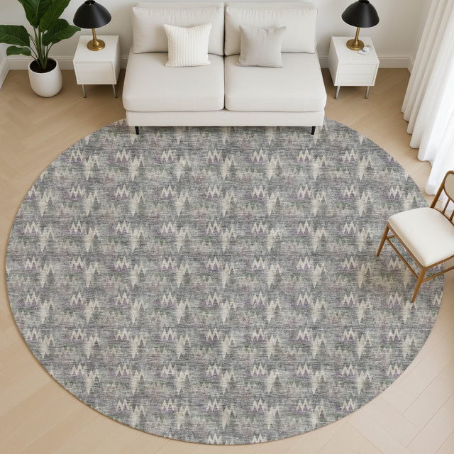 Dalyn Soft Essentials SE5 Pewter Rug shown in a room
