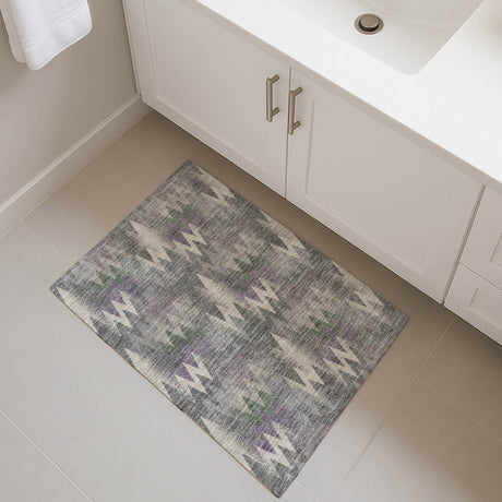 Dalyn Soft Essentials SE5 Pewter Rug shown in a room