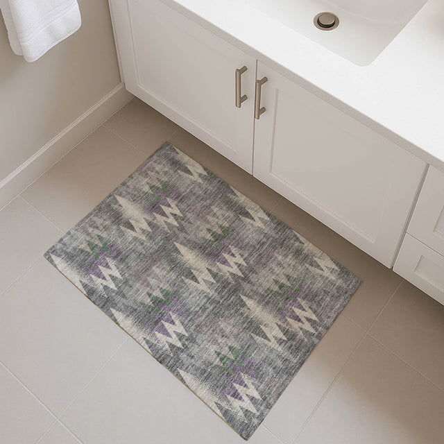 Dalyn Soft Essentials SE5 Pewter Rug shown in a room